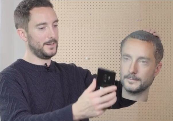 A 3D printed head used as a PA instrument to unlock an Android phone