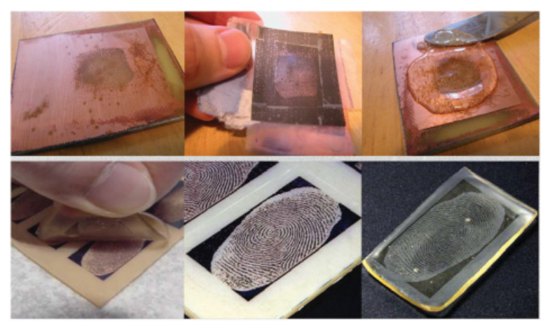 Creation of a fake fingerprint with a printed circuit board (PCB)