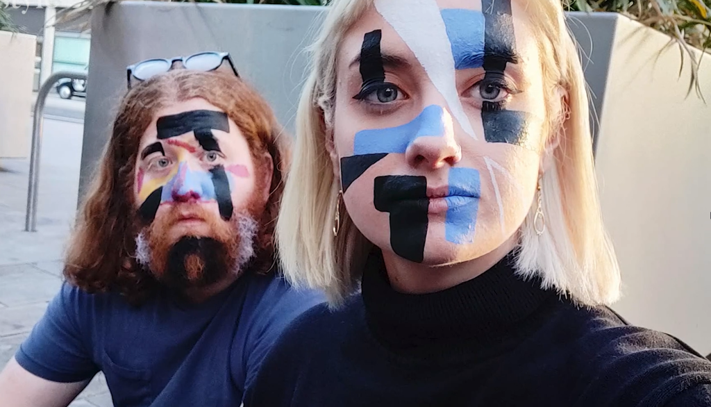 Example of CV Dazzle makeup