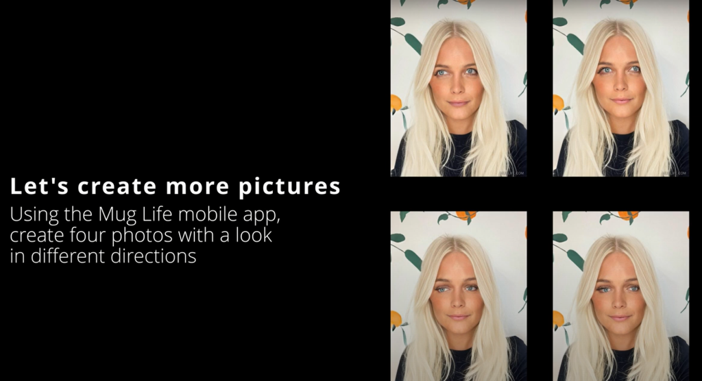 Multiplication. Eye direction of the synthetic face is altered to spoof a challenge-based system