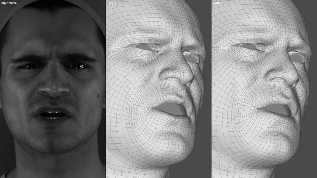 Facial performance generated with a Deep Convolutional Neural Network (DNN)