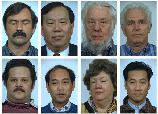 Sample images from FERET — the first facial recognition database